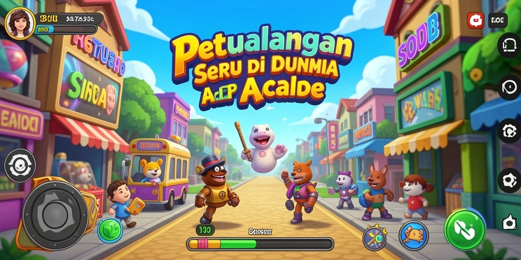 Tampilan gameplay seru dari 8II dalam suasana Arcade.