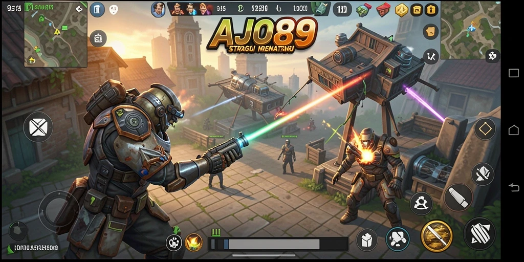 Screenshot AJO89 menampilkan aksi strategi yang mendebarkan.
