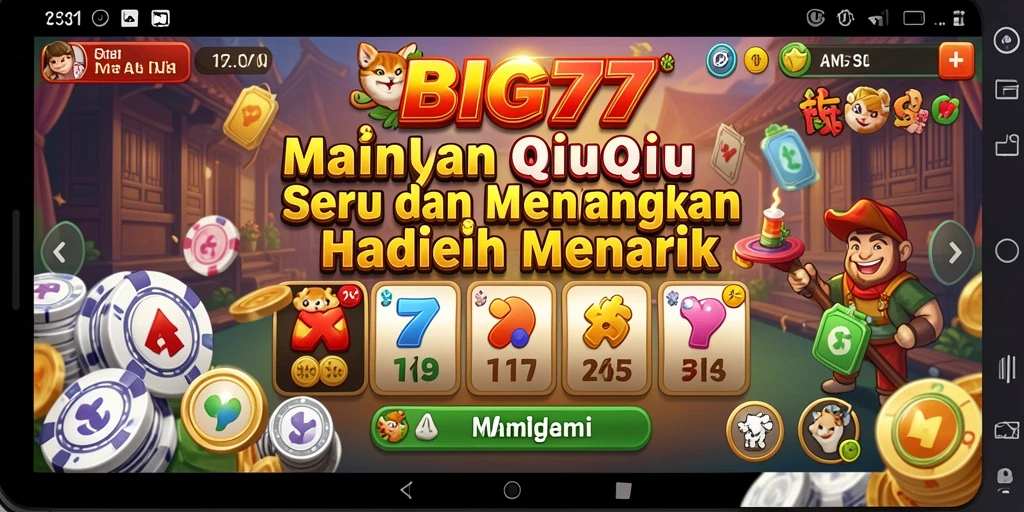 Screenshot utama BIG77 menampilkan gameplay seru QiuQiu.