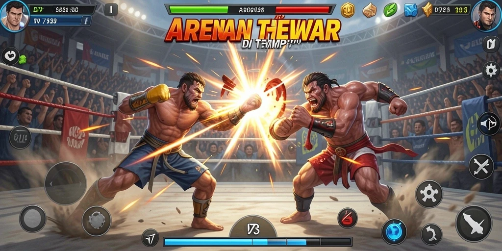 Tampilan gameplay D73 yang mengesankan dengan aksi pertarungan seru.
