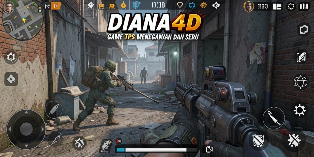 Gameplay seru dan mendebarkan dari DIANA4D di tengah pertempuran.