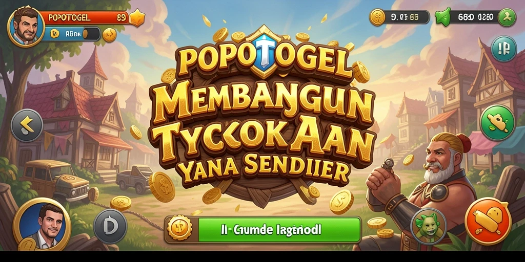 Tangkapan layar utama dari gameplay POPOTOGEL yang menggambarkan proses manajemen bisnis.