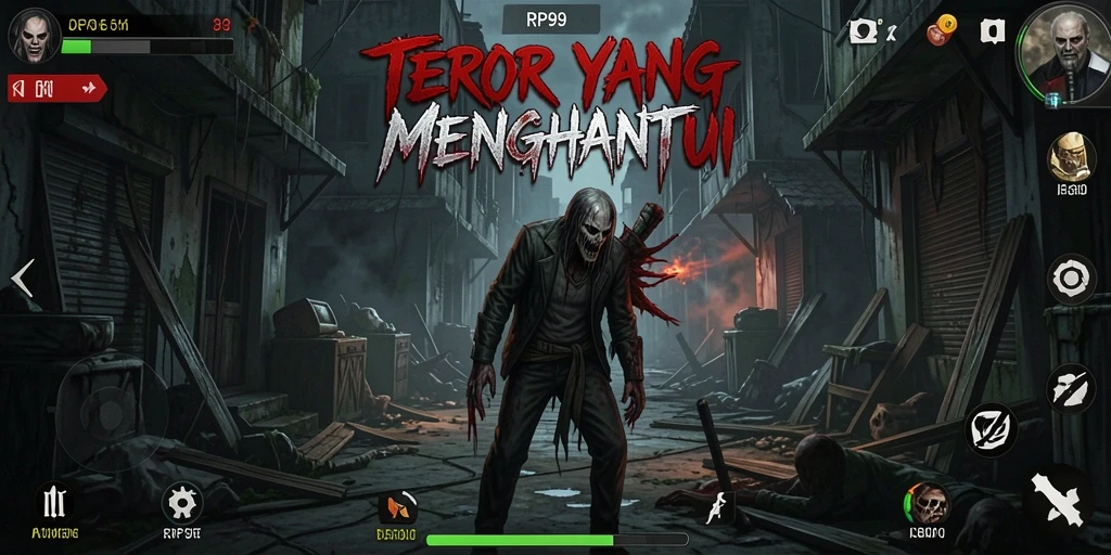 Menampilkan momen menegangkan dalam gameplay RP99.