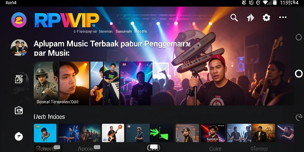Tampilan antarmuka RPVIP4 yang menarik dengan fitur musik yang interaktif.