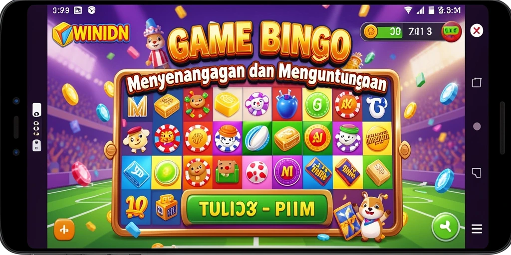 Screenshot gameplay Bingo di WINIDN menunjukkan keseruan permainan.