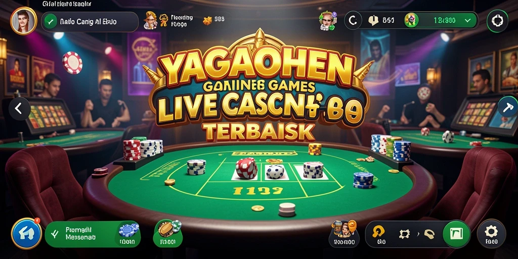 Screenshot utama YAGAOHEN menampilkan gameplay Live Casino yang menarik.